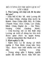 Đề cương ôn tập học kỳ II môn Lịch sử Lớp 6